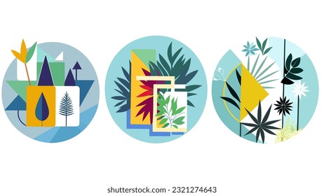 vector abstract decorative illustration for living room display