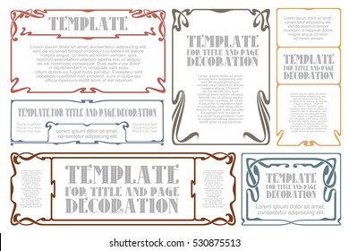 Vector abstract decorative label from bound lines and flowers