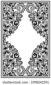 Vector abstract decorative line art nature ethnic ornamental background. 