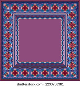 Vector abstract decorative nature ethnic ornamental illustration. Colorful border