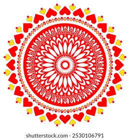 Vector abstract decorative round floral mandala ornamental illustration. Flower background. Vector illustration EPS 10 File. Ideal for festival background.