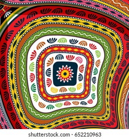 Vector abstract decorative tribal background