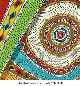 Vector abstract decorative tribal background