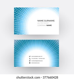 Vector abstract deep hole. Business card