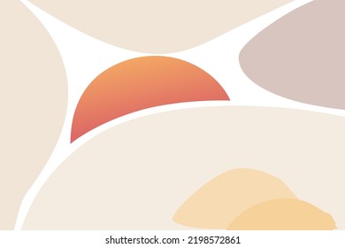 Vector, abstract desert  poster in minimalist style. East, Africa landscape modern style