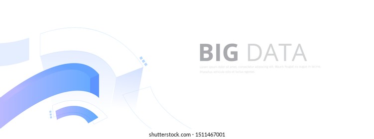 Vector abstract design banner big data technology background.