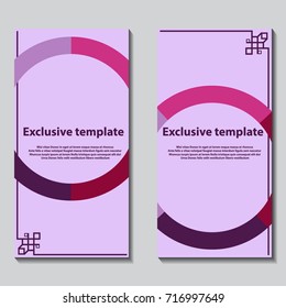 Vector abstract design banner. Exclusive web template. EPS10