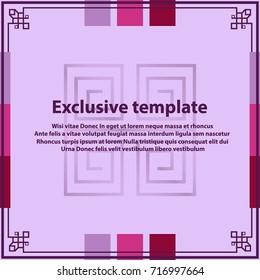 Vector abstract design banner. Exclusive web template. EPS10