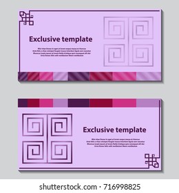Vector abstract design banner. Exclusive web template. EPS10
