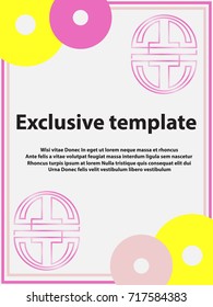 Vector abstract design banner. Exclusive web template. EPS10