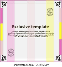Vector abstract design banner. Exclusive web template. EPS10