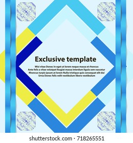 Vector abstract design banner. Exclusive web template. EPS10