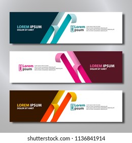 Vector abstract design banner modern.web template.