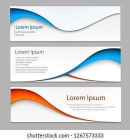 Vector abstract design banner . A set of banner web templates.