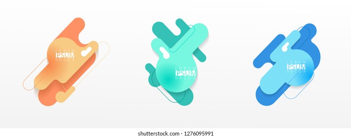 Vector abstract design banner shape template.