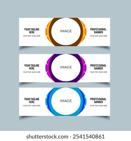 Vector abstract design banner social media template