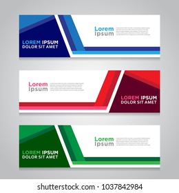 Vector abstract design banner template.