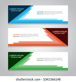 Vector abstract design banner template.
