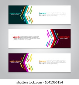 Vector abstract design banner template.