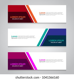 Vector abstract design banner template.