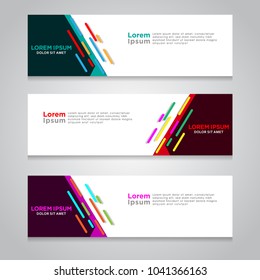 Vector abstract design banner template.