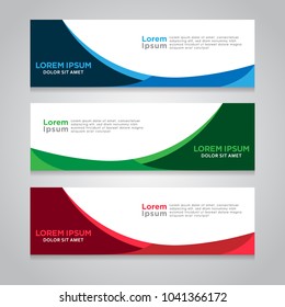 Vector abstract design banner template.