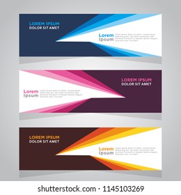 Vector abstract design banner template.