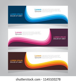 Vector abstract design banner template.