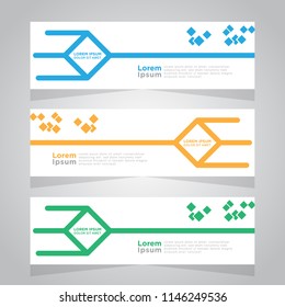 Vector abstract design banner template.