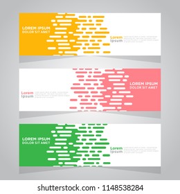 Vector abstract design banner template.