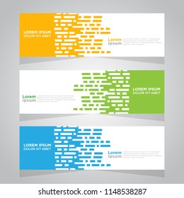 Vector abstract design banner template.