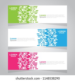 Vector abstract design banner template.