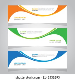 Vector abstract design banner template.