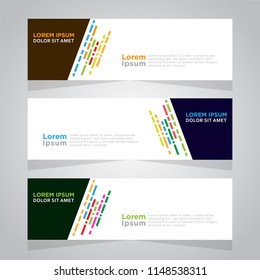 Vector abstract design banner template.