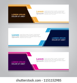Vector abstract design banner template.