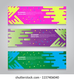 Vector abstract design banner template.