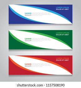 Vector abstract design banner template.