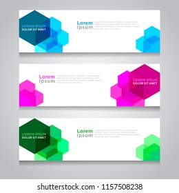 Vector abstract design banner template.