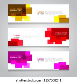 Vector abstract design banner template.