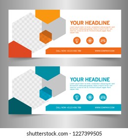 Vector abstract design banner template.
