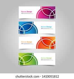 Vector abstract design banner template