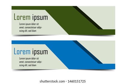 Vector abstract design banner template
