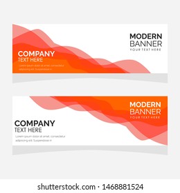 Vector abstract design banner template. 