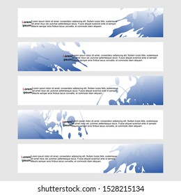Vector abstract design banner template.