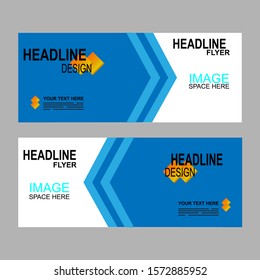 Vector abstract design banner template.