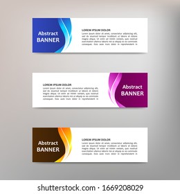 Vector abstract design banner template
