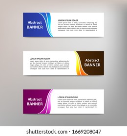 Vector abstract design banner template
