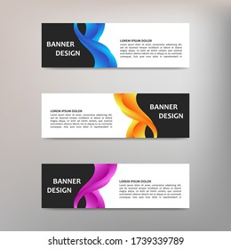 Plantilla de banner de diseño abstracto de vectores