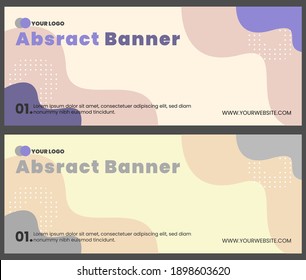 Vector abstract design banner template.
