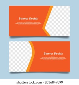 Vector abstract design banner template. banner design. abstract background design with orange colour anf file eps 10 for free royalty